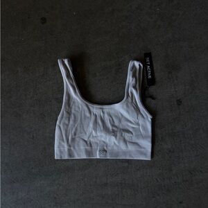 SET Active White Ribbed Bra